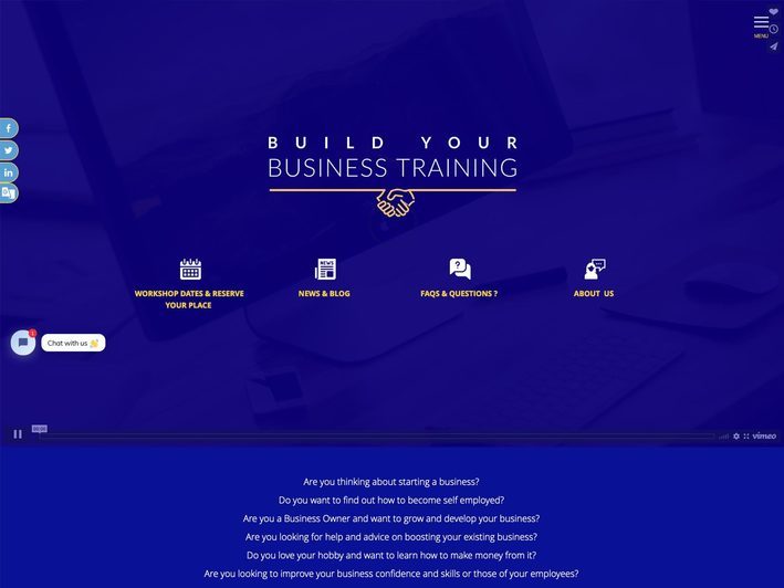 The Business Training website created by it'seeze