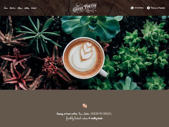 The Coffee Porter website created by it'seeze