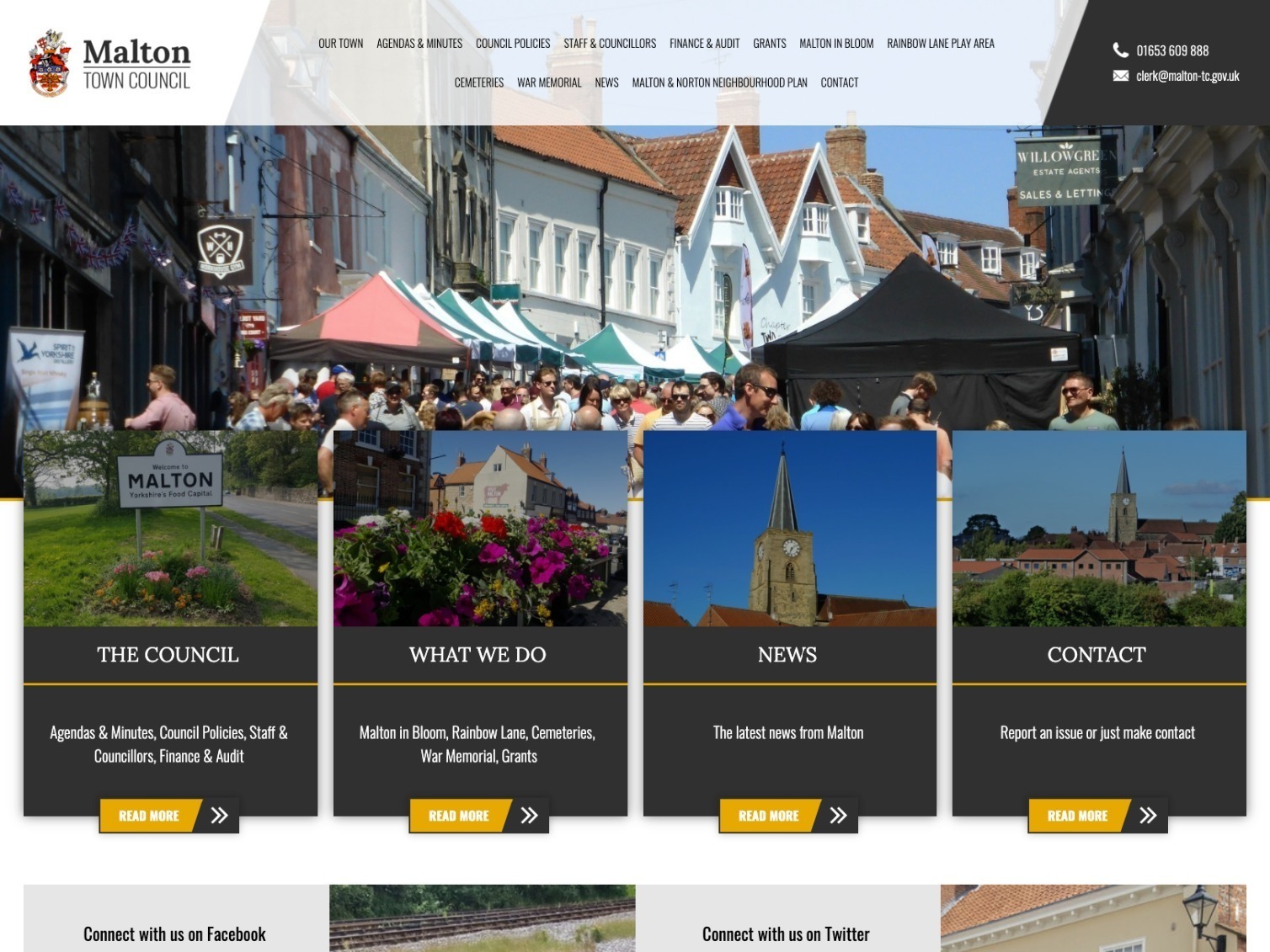 The Malton town council website, created by it'seeze